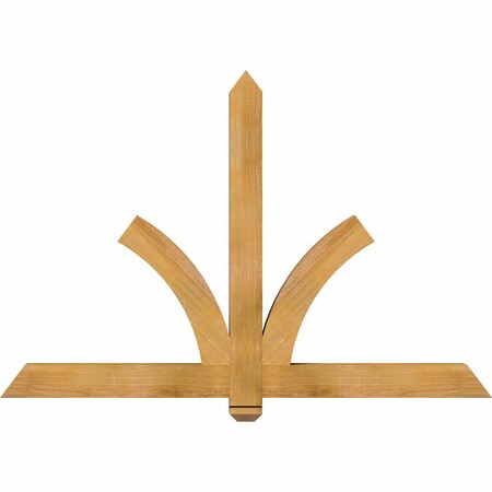 Ekena Millwork Redmond Rough Sawn Timber Gable Bracket, Western Red Cedar, 60"W x 40"H x 4"D x 4"F, 16/12 Pitch GBW060X40X0404RED00RWR